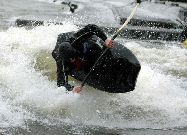 Ed Hopper testing a Saint prototype at Hurley, UK