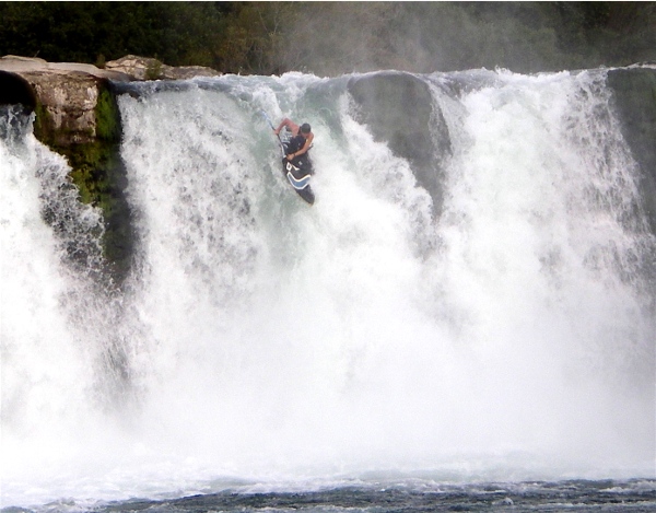 Gwyn Running Maruia falls, NZ